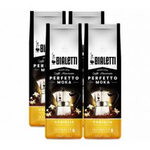 Bialetti - 4x250g - Café moulu Perfetto Moka aromatisé vanille - Bialetti