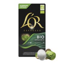 10 capsules compatibles Nespresso* Original Café Bio Intense - L'OR ESPRESSO - Sélection Verte (Bio)