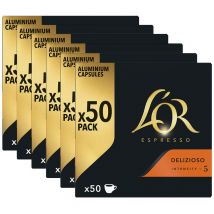 300 capsules professionnelles Delizioso compatibles Nespresso - L'OR ESPRESSO - Sélection Rouge (Italien)