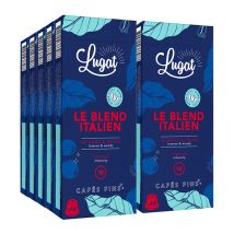 Cafés Lugat - 100 capsules compatibles Nespresso Le Blend Italien - CAFÉS LUGAT - Brésil