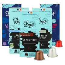 Pack découverte Blend 50 capsules compatibles Nespresso* Original - CAFES LUGAT - Sélection Bleue (Artisanal)