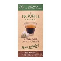 Cafés Novell - 10 capsules compatibles Nespresso* Original Aroma Bio – NOVELL - Biodégradables / Compostables