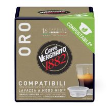 Caffè Vergnano Lavazza A Modo Mio Capsules Oro x 16 - Biodegradable / Compostable