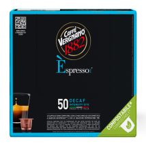 Caffè Vergnano - 50 capsules compatibles Nespresso* Original Espresso Decaffeinato - CAFFE VERGNANO - Biodégradables / Compostables