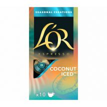 10 capsules compatibles Nespresso* Original Seasonal Creations Coconut Iced - L'OR ESPRESSO - Sélection Violet (Grandes Marques)