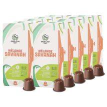 Meilleures Capsules Nespresso Compatibles - 100 capsules compatibles Nespresso Le mélange Savanah bio - GREEN LION COFFEE
