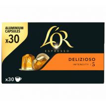 30 Capsules compatibles Nespresso Delizioso- L'Or Espresso - Sélection Rouge (Italien)