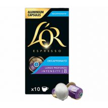 10 Capsules Compatibles Nespresso Lungo Profondo Decaféiné - L'Or Espresso