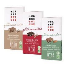 Carré Suisse - 3 Chocolate Bars Les Gourmandes Discovery Pack - 3x100g