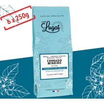 Cafés Lugat Pro - 6 x 250 g - Café en grain - Cerrado Mineiro - CAFÉS LUGAT - Brésil