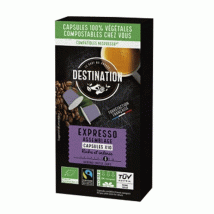 Destination Nespresso Compatible pods Fair Trade Espresso x 10 - Biodegradable / Compostable