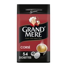 54 dosettes souples Corsé - CAFE GRAND-MERE - Dosette compatible Senseo