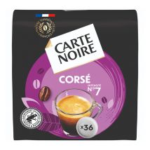 36 dosettes souples n°7 Corsé - CARTE NOIRE - Dosette compatible Senseo