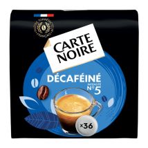 36 dosettes souples n°5 Décaféiné - CARTE NOIRE - Dosette compatible Senseo