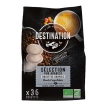 Destination 'Sélection Pur Arabica' organic coffee pods for Senseo x 36 - Made in France