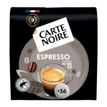 36 dosettes souples N°8 Espresso Classic - CARTE NOIRE - Dosette compatible Senseo