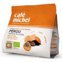 Café Michel - 18 dosettes souples bio Pur Arabica Pérou - CAFE MICHEL