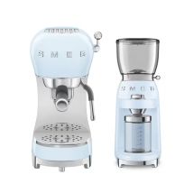 Machine Expresso Smeg Ecf02pbeu + Moulin À Café Smeg Cgf11pbeu