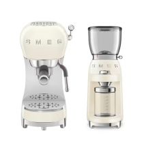 Machine Expresso Smeg Ecf02creu + Moulin À Café Smeg Cgf11creu