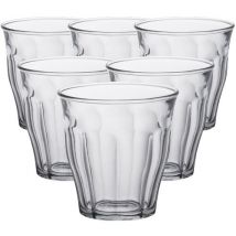 Duralex Picardie Glasses - 6 x 22cl - From 11cl to 29cl (Cappuccino)