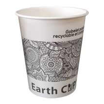 Café Compagnie - Pack of 90 Earth Cup Etnyk Paper Cups - 18 cl