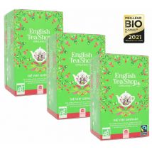 English Tea Shop - Pack Thé Vert Grenade et Pétales de Rose Bio & Equitable - 3x20 sachets - ENGLISH TEA SHOP