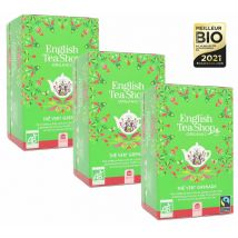 Pack Thé Vert Grenade Et Pétales De Rose Bio - 3x20 Sachets Fraicheurs - English Tea Shop