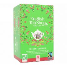Organic 'Green Tea Pomegranate' - 20 individually-wrapped tea bags - English Tea Shop - Flavoured Teas/Infusions