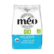 Cafés Méo - 36 dosettes souples Décaféiné Bio - CAFES MEO