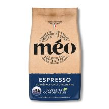 Cafés Méo - 54 dosettes souples Espresso Torréfaction Italienne - CAFES MEO