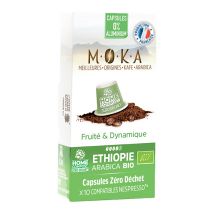 MOKA Ethiopie Organic & Biodegradable Nespresso Compatible Capsules x 10 - Ethiopia
