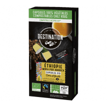 Destination - 10 capsules Moka Awasas Bio - compatibles Nespresso - DESTINATION - Ethiopie