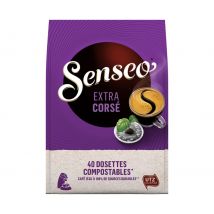 Senseo - 40 dosettes souples Extra Corsé - SENSEO
