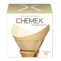 Chemex filters (for 6, 8 & 10 cups) - 100 square natural filters