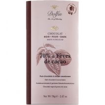 Chocolat Noir 70% Aux Éclats De Fèves De Cacao 70g - Dolfin