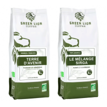 Green Lion Coffee Coffee Beans Terre d'avenir & Mélange Sirga - 500g - Organic Coffee,Roasted by our roasters!