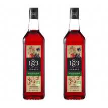 1883 - Maison Routin - Sirop Bio Grenadine - Bouteille verre - 1883 ROUTIN 2 x 1 L