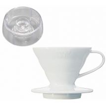 Hario Bundle - V60 Dripper VDC-01 White and Drip Assist PDA-02-T - 2 cups