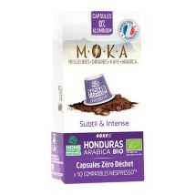 MOKA Honduras Organic and Biodegradable Nespresso Compatible Capsules x 10