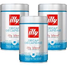 Café Illy - 3 x 250 g - Café moulu - Décaféiné pour espresso - ILLY