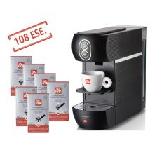 Café Illy - Offre exceptionnelle : pour l'achat d'une machine à dosettes ESE Noire Illy 108 dosettes offertes