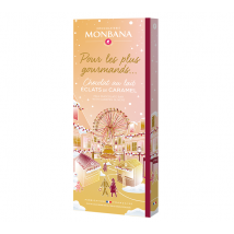 Monbana Milk Chocolate Bar with Caramel Bits "Ho ho ho" - 80g - Manufactured in France
