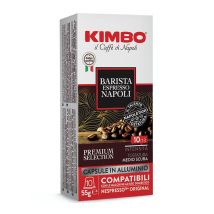 10 capsules compatibles Nespresso Espresso Barista Napoli - KIMBO - Sélection Rouge (Italien)