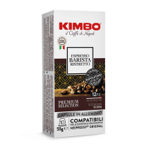 10 capsules compatibles Nespresso Espresso barista ristretto - KIMBO - Sélection Rouge (Italien)