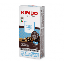 10 capsules compatibles Nespresso Espresso barista décaféiné - KIMBO - Sélection Rouge (Italien)