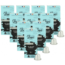 Cafés Lugat - 100 capsules compatibles Nespresso Black Forest - CAFÉS LUGAT - Brésil