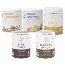 NüMorning - Lot Assortiment Boisson Latté & Chaï Bio - Vrac 5 x 125 g - NÜMORNING