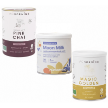 NüMorning - Trio Boissons Frappées Pink Chaï, Magic Golden, Moon Milk - Vrac 3 x 125 g - NÜMORNING