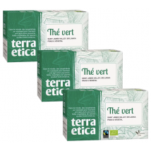 Terra Etica - Pack Thé Vert du Sri Lanka Bio & Equitable - 3 x 20 sachets - TERRA ETIKA