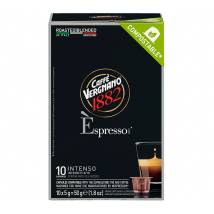 10 capsules compatibles Nespresso* Original Espresso Intenso - CAFFE VERGNANO - Sélection Rouge (Italien)